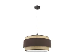 AKUNADECOR Lámpara Suspendida-Colgante Modelo Kandy 3 Luces, Marron Marru00f3n