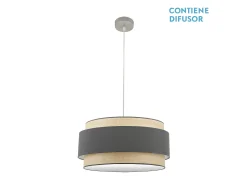 AKUNADECOR Colgante Modelo Kandy Natural/gris 3 Luces Beige