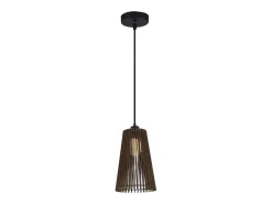 Lámpara Suspendida-Colgante modelo Mon acabado madera oscura 44 cm(alto)20 cm(ancho)20 cm(largo) Negro