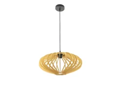 AKUNADECOR Lámpara Suspendida-Colgante Modelo Sapelli Natural De 1 Luz Beige