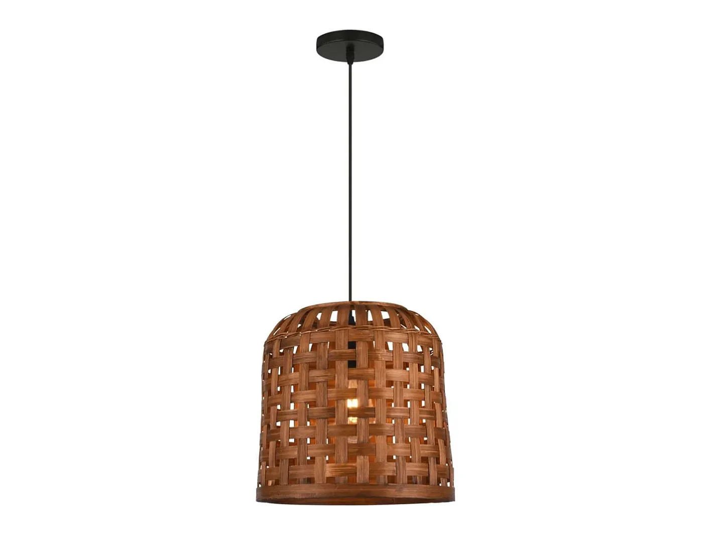 Lámpara Suspendida-Colgante modelo Theodor acabado madera 27 cm(alto)29 cm(ancho)29 cm(largo) Marru00f3n