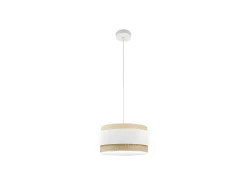 AKUNADECOR Lámpara Suspendida-Colgante Regulable Modelo Kandy 1luz Natural/ Blanco