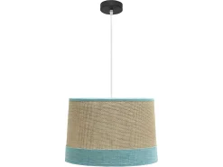 AKUNADECOR Colgante Serie Tietar De Saco Con Ribete En Turquesa Beige