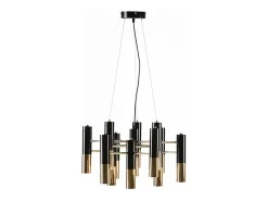 Les Tendances Lámpara Suspendida-Colgante Wina de 13 brazos de metal negro y dorado A 59 x A 39 x P 52 cm Multicolor
