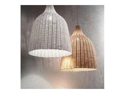 Ideal Lux Colgantes Cúpula Decorativa Madera, E27 Marru00f3n Clearance