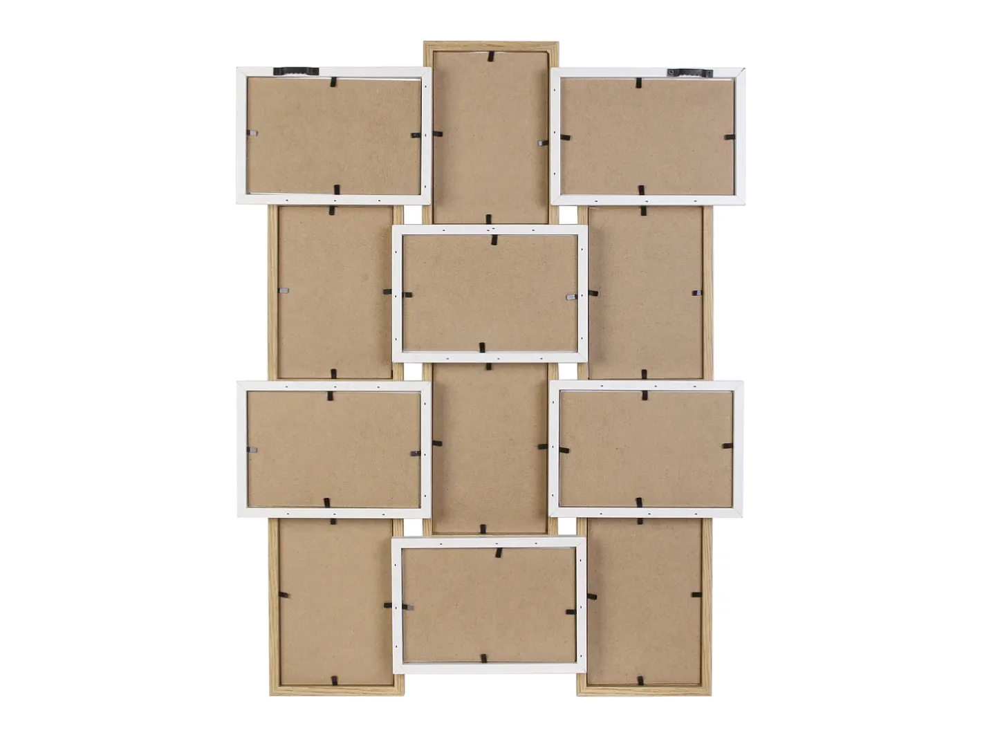 The Home Deco Factory Collage de fotos en madera y blanco 10 x 15 cm Familia 12 fotos Beige New