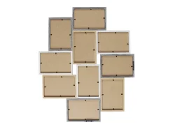 The Home Deco Factory Marco Para Fotos-Collage de fotos en madera y blanco 10 x 15 cm Familia 10 fotos Beige