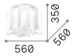 Clearance Ideal Lux COMPO PL6, Lámpara de techo, Blanco