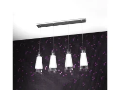Discount Cone Sospensione 4 Luci Blanco