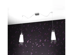 Outlet Cone Sospensione 2 Luci Spostabili Blanco