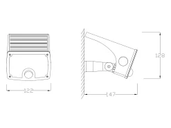 SOLARGEO Conjunto de 2 balizas solares o apliques de pared con sensor de movimiento - 700 lúmenes - CHENDI Negro Outlet