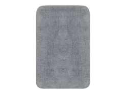 Conjunto de alfombrillas de baño de tela 3 piezas ES272353 Gris Outlet