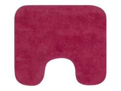 Outlet Conjunto de alfombrillas de baño de tela 3 piezas fucsia ES138634 Rosa