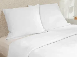 Palacio Conjunto de cama de satén 108 hilos/ cm² - Funda 240 x 260 cm + 2 fundas de almohada 63 x 63 cm - - TALORA Blanco Outlet