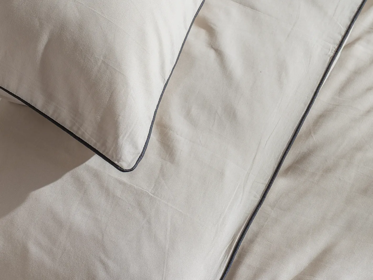 Palacio Ropa De Cama-Conjunto de cama percal 80 hilos/cm², ², Funda nórdica 240 x 260 cm + 2 fundas de almohada - - AGAMI Topo