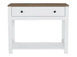 Consola para recibidor color negro estilo clásico con cajón Corlay - Blanco