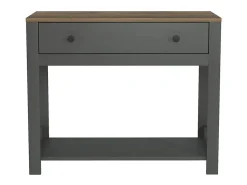 Clearance Consola para recibidor color blanco estilo clásico con cajón Corlay - Negro