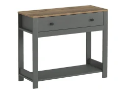 Clearance Consola para recibidor color blanco estilo clásico con cajón Corlay - Negro