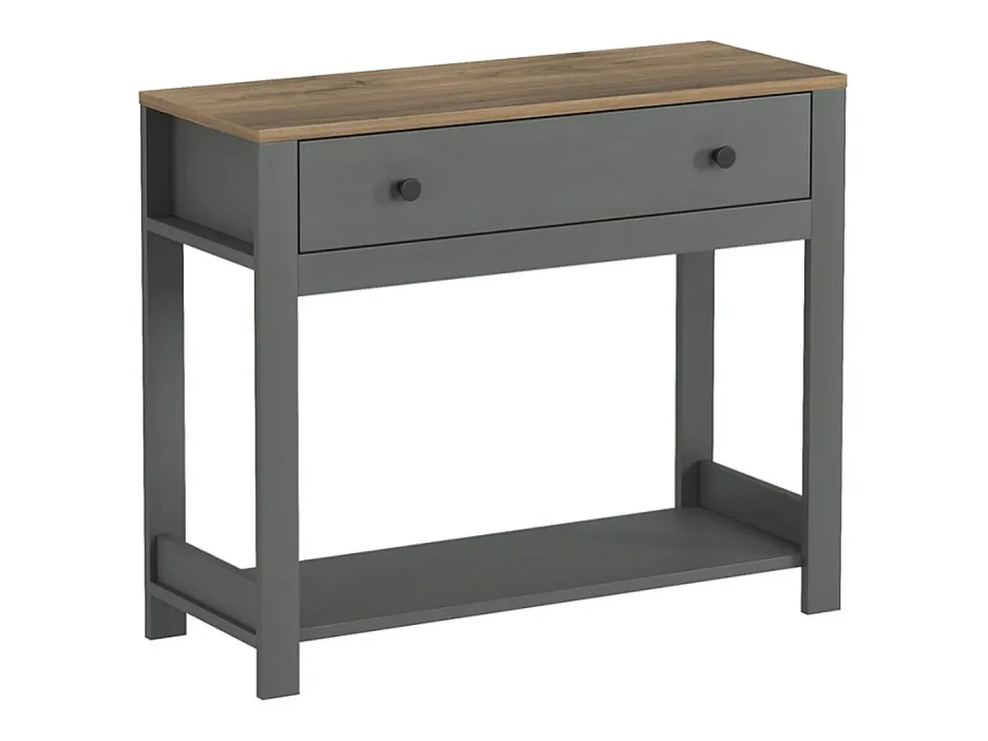 Clearance Consola para recibidor color blanco estilo clásico con cajón Corlay - Negro