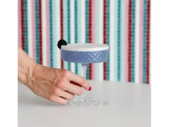 Coppa - Juego de 4 copas de cóctel y vino aromático de 25 cl, diseño elegante - Zafferano, fabricadas en Italia Transparente
