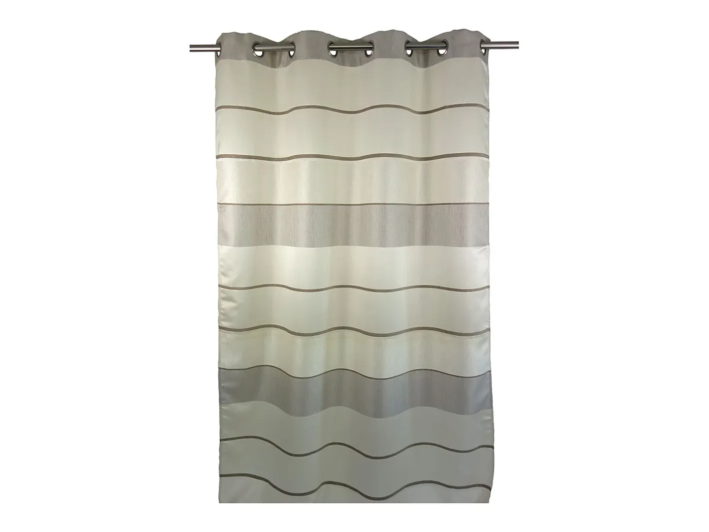 Discount Cortina a rayas finas y anchas 140 x 260 cm Beige