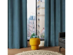 Atmosphera Ropa De Casa-Cortina Lilou Poliéster (140 x 260 cm) Azul