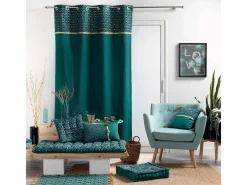 Sale Douceur d'intérieur Cortina con espíritu Art déco 140 x 240 cm Azul