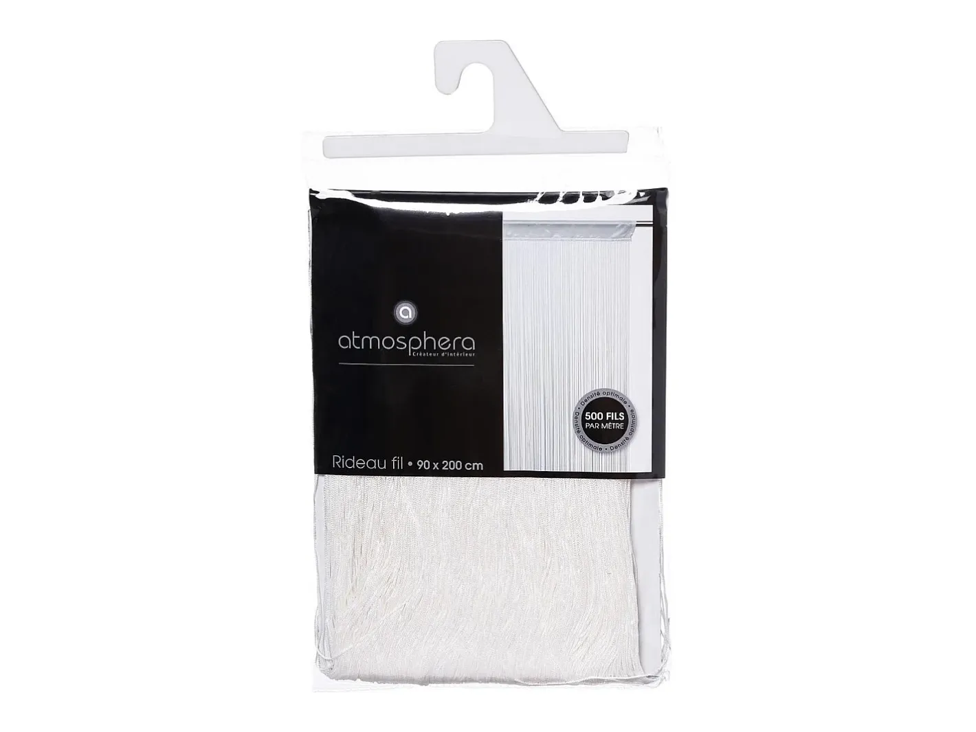 Atmosphera Ropa De Casa-Cortina con hilos lisos y coloridos Marfil
