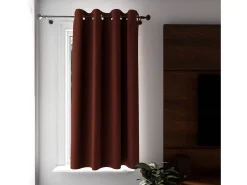 Cortina con ojales 100% blackout 135x180 cm ECLIPSE ladrillo, por Soleil d'Ocre Rojo New