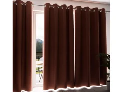 Soleil d'ocre Cortina con ojales 100% blackout 135x250 cm ECLIPSE azafrán Naranja Hot