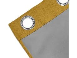 Soleil d'ocre Cortina con ojales 100% opacos 135x250 cm ECLIPSE mostaza Amarillo Hot