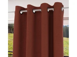 Outlet Soleil d'ocre Cortina con ojales aislante y 100% Blackout 135x180 cm ECLIPSE ladrillo, por Rojo