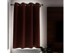 Outlet Soleil d'ocre Cortina con ojales aislante y 100% Blackout 135x180 cm ECLIPSE ladrillo, por Rojo