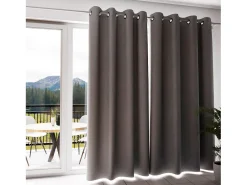 Best Soleil d'ocre Cortina con ojales aislante y 100% opaca 135x300 cm ECLIPSE , por Gris