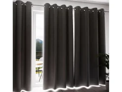 Best Soleil d'ocre Cortina con ojales aislante y 100% opaca 135x300 cm ECLIPSE , por Gris