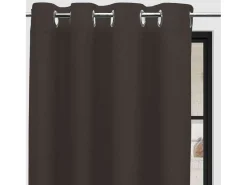 Soleil d'ocre Ropa De Casa-Cortina con ojales puro algodón 135x250 cm PANAMA taupe Topo