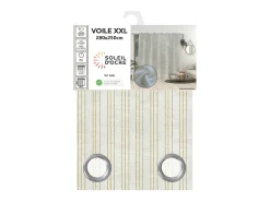 Soleil d'ocre Ropa De Casa-Cortina con ojales ventanal 280x250 cm BELLA oro, por Blanco