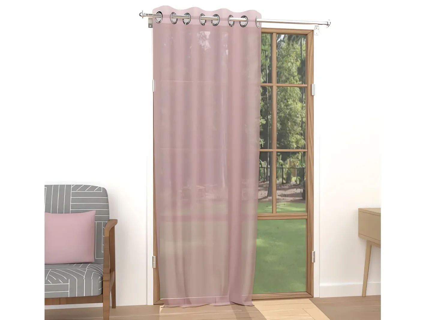Soleil d'ocre Ropa De Casa-Cortina con ojales 135x250 cm ALIX , de Rosa