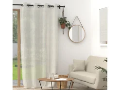 Soleil d'ocre Cortina con ojales 135x250 cm BELLA oro, por Blanco