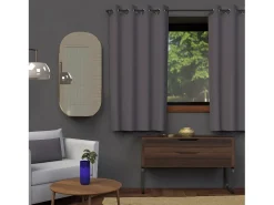 Soleil d'ocre Cortina con ojales 135x180 cm BLACKOUT antracita Gris antracita