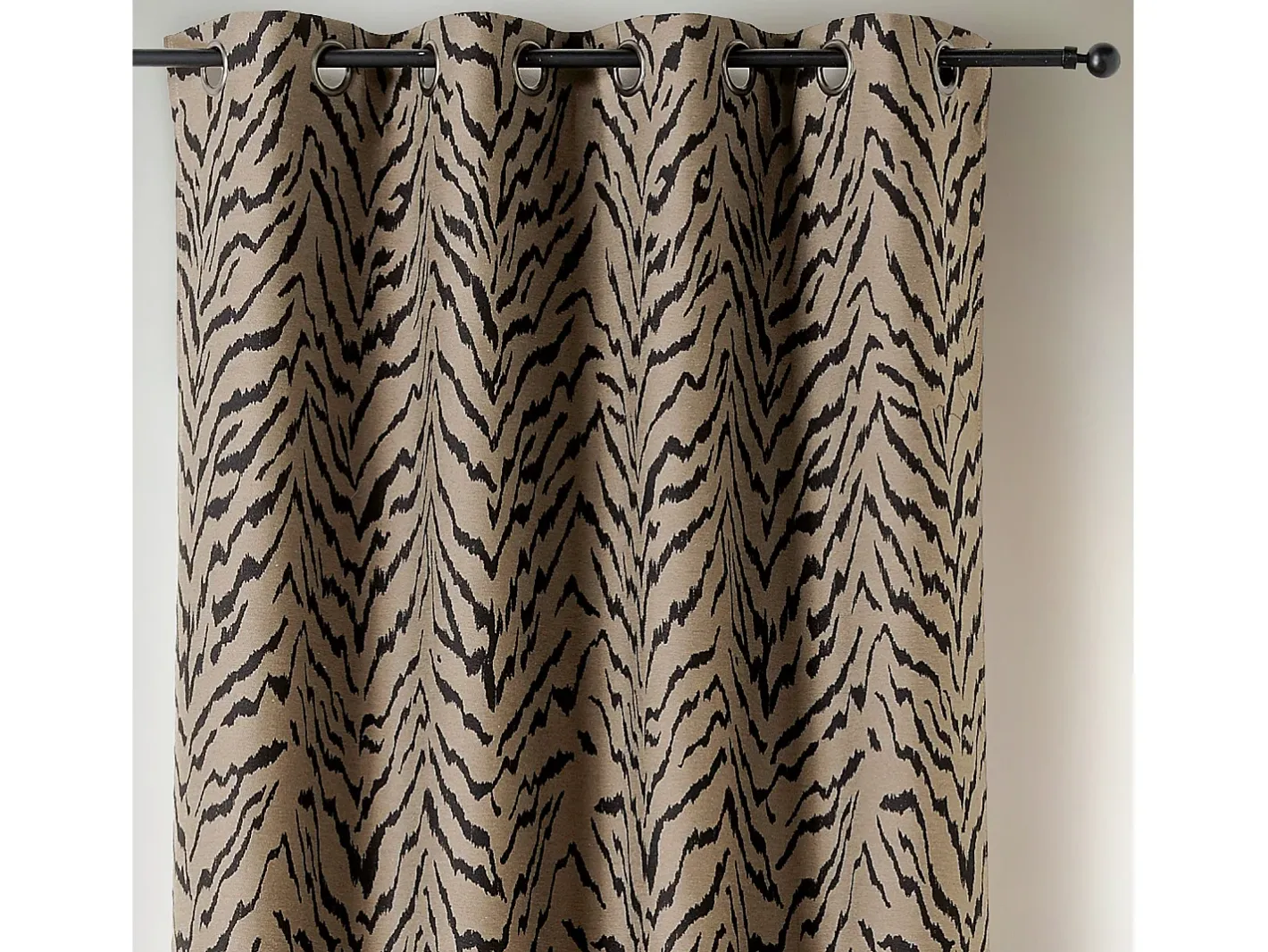 Discount Cortina con Ojetes Tigre 140 x 240 cm Marru00f3n