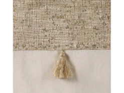 Hot Douceur d'intérieur Cortina de decoración con estilo dorado 140 x 240 cm Beige