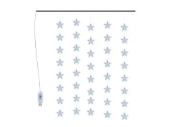 Clearance vidaxl Cortina de luces estrellas 200 LEDs de colores 8 funciones Gris