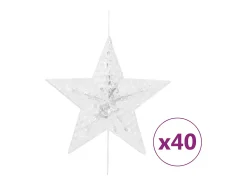 Clearance vidaxl Cortina de luces estrellas 200 LEDs de colores 8 funciones Gris