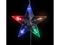 Clearance vidaxl Cortina de luces estrellas 200 LEDs de colores 8 funciones Gris