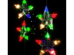 vidaxl Iluminación Exterior-Cortina de luces estrellas 500 LEDs de colores 8 funciones Multicolor