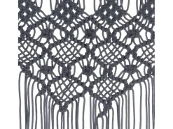 Ropa De Casa-Cortina de macramé algodón 140x240 cm ES508146 Gris antracita