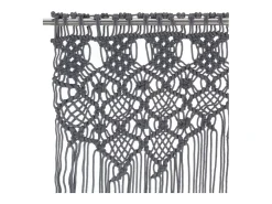 Ropa De Casa-Cortina de macramé algodón 140x240 cm ES508146 Gris antracita