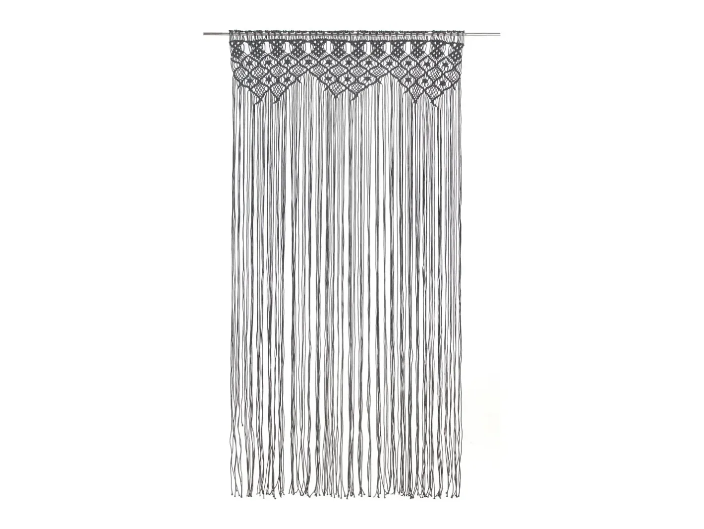 Ropa De Casa-Cortina de macramé algodón 140x240 cm ES508146 Gris antracita