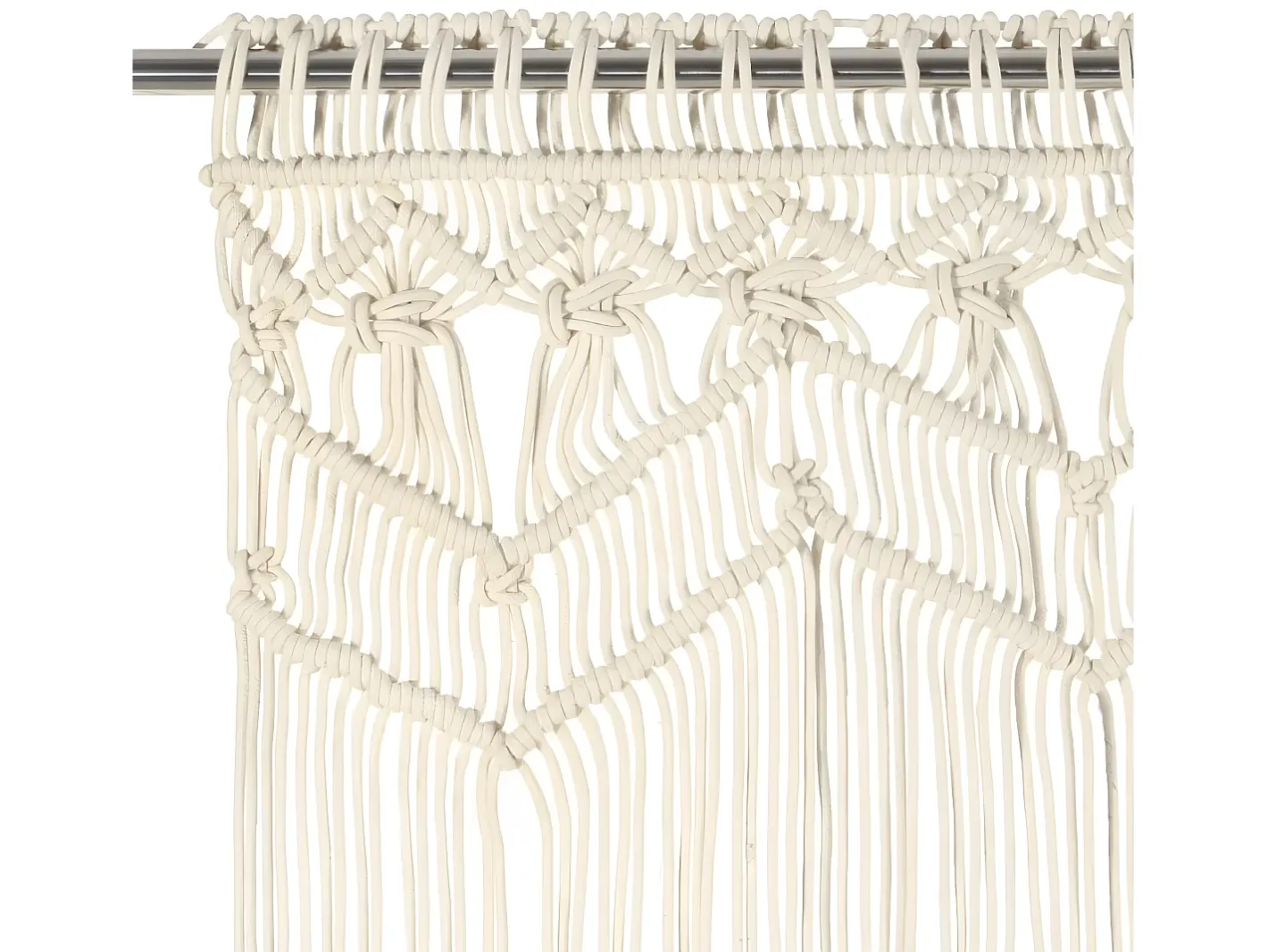 Ropa De Casa-Cortina de macramé algodón 140x240 cm ES478661 Crema